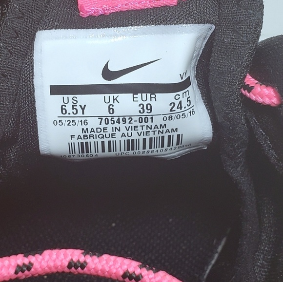 Nike Gaishi GS Running Shoe Black/Pink - Picture 7 of 7